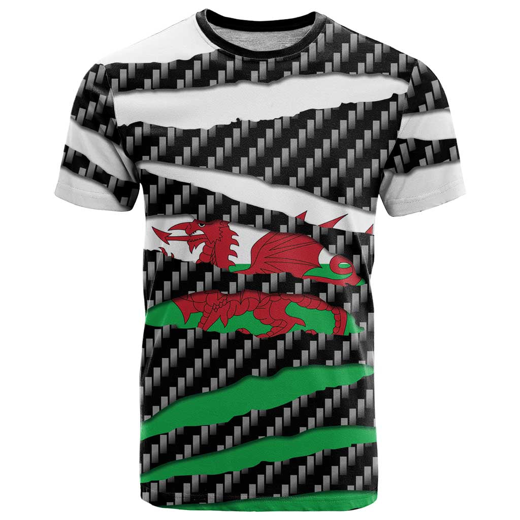 Wales Beast T-Shirt Ripped Flag Graphic Graphic Tee