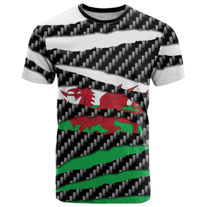 Wales Beast T-Shirt Ripped Flag Graphic Graphic Tee