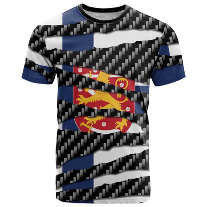 Finland Beast T-Shirt Ripped Flag Graphic Graphic Tee