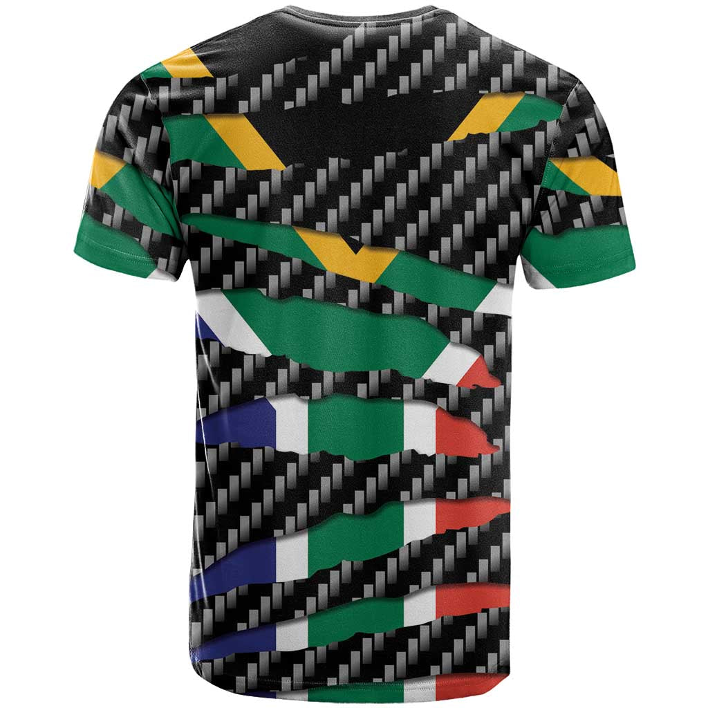 South Africa Beast T-Shirt Ripped Flag Graphic Graphic Tee