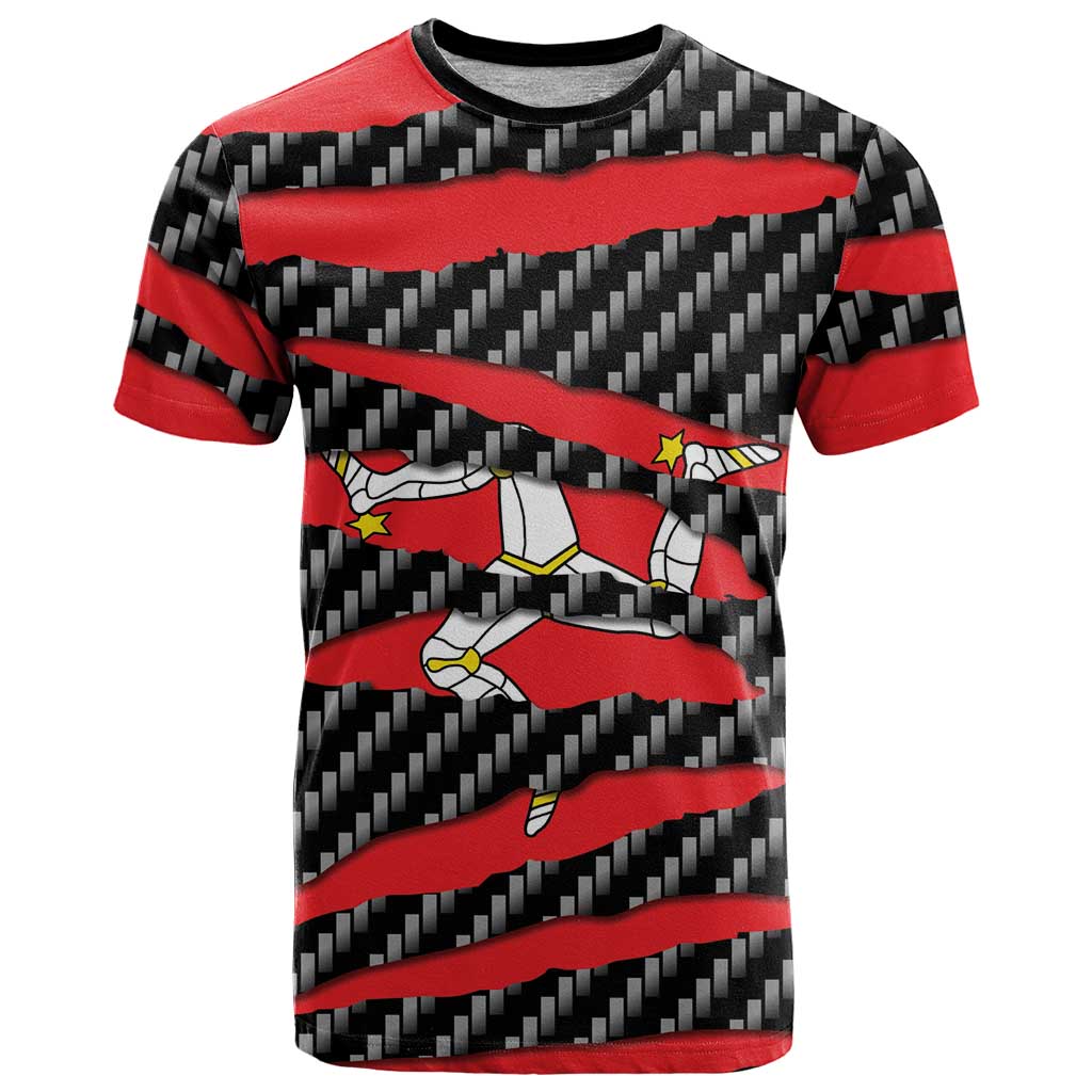 Isle of Man Beast T-Shirt Ripped Flag Graphic Graphic Tee