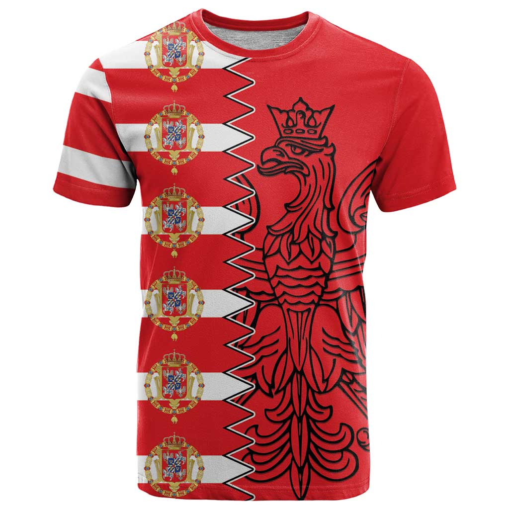 Polish-Lithuanian Commonwealth T-Shirt White Eagle Vytis Dual Heraldic Graphic Tee