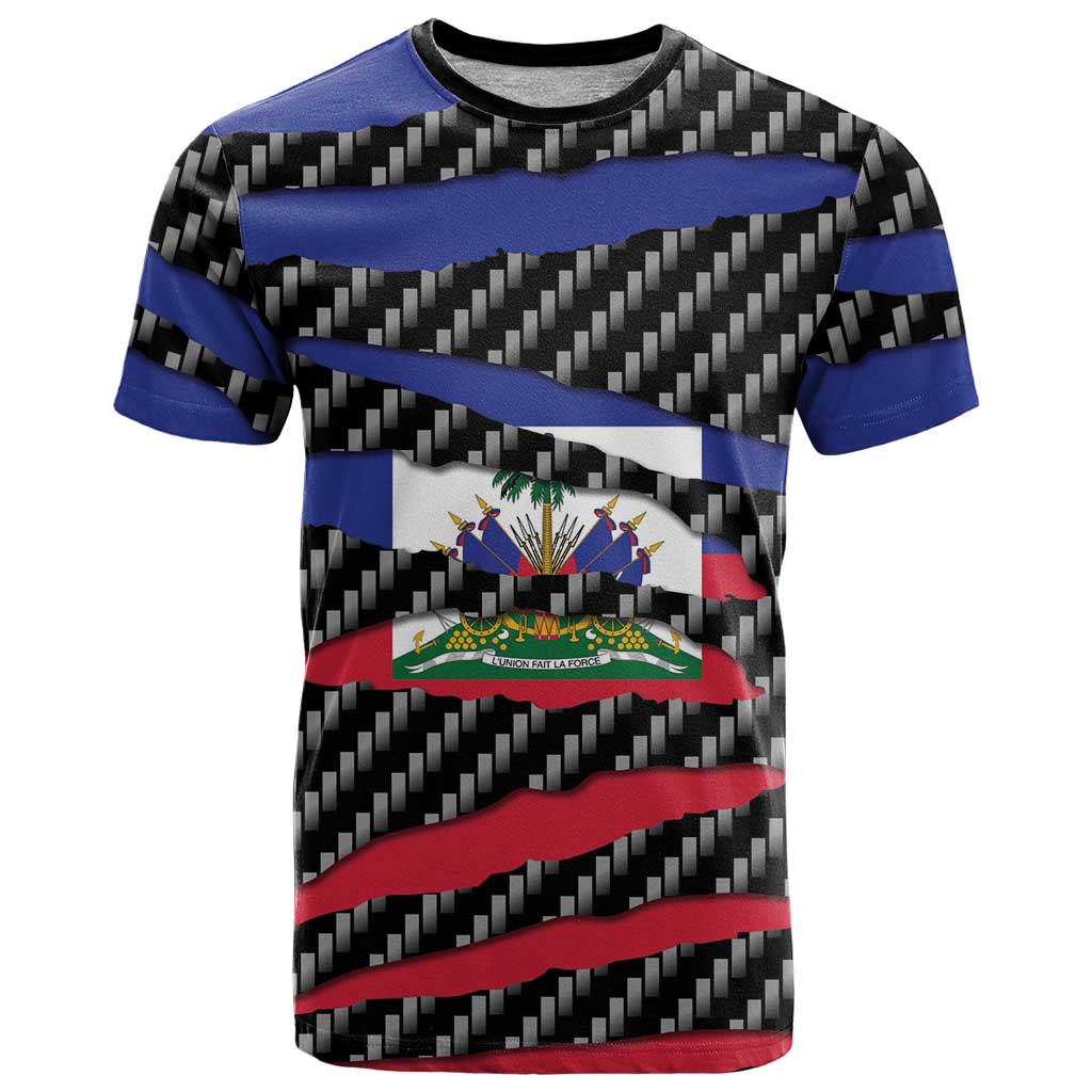 Haiti Beast T-Shirt Ripped Flag Graphic Graphic Tee