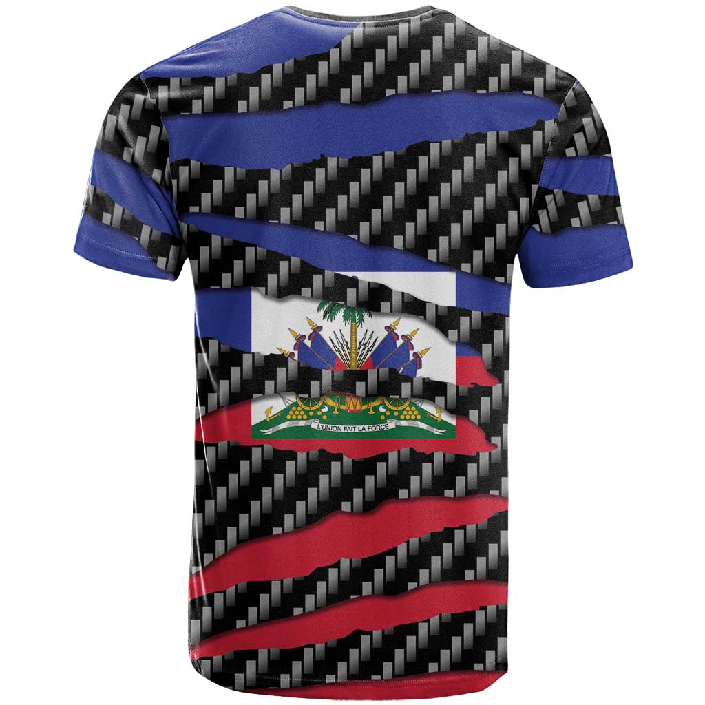 Haiti Beast T-Shirt Ripped Flag Graphic Graphic Tee