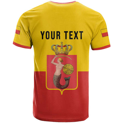 Personalized Warsaw Capital of Poland T-Shirt Royal Syrenka Heraldic Design Graphic Tee