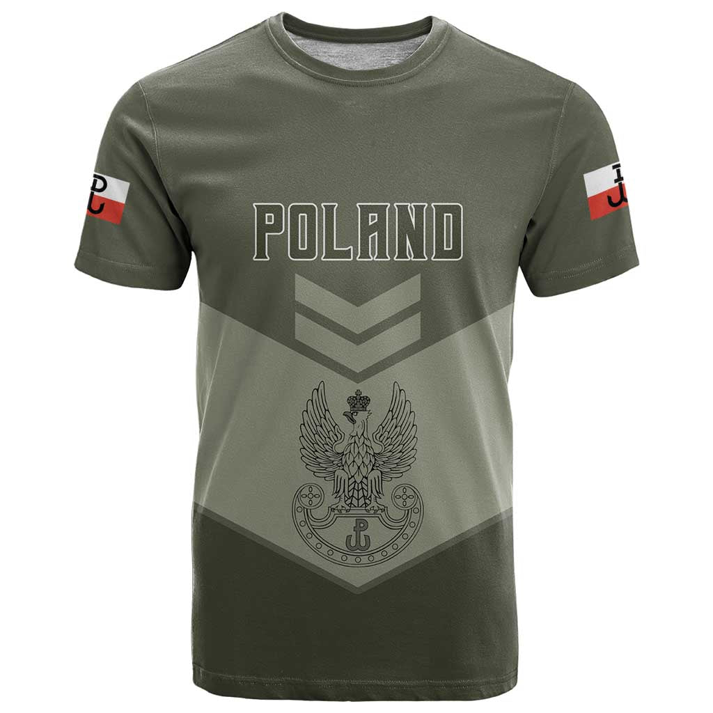 Personalized Poland Home Army T-Shirt Armia Krajowa Military Eagle Chevron Design Graphic Tee