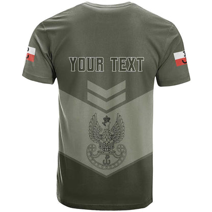 Personalized Poland Home Army T-Shirt Armia Krajowa Military Eagle Chevron Design Graphic Tee