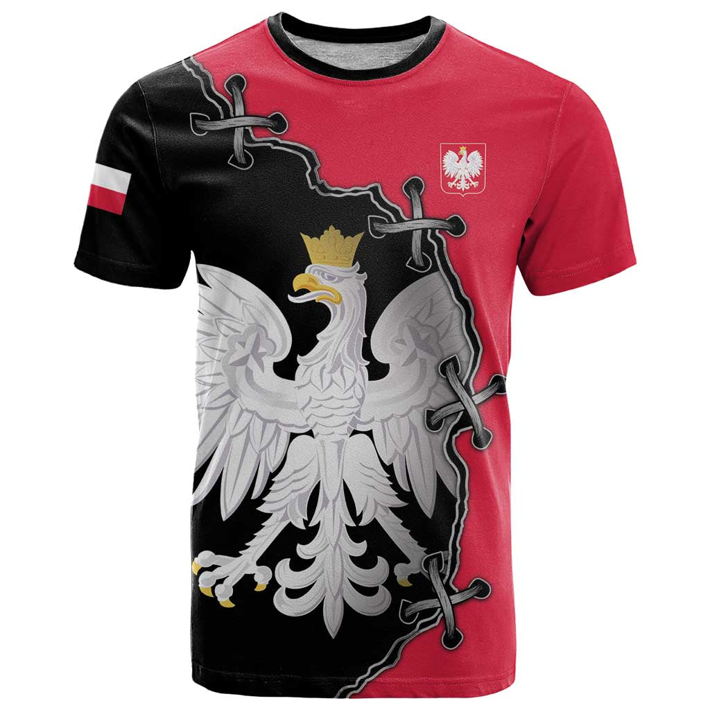 Poland White Eagle T-Shirt Polish National Coat of Arms Design Graphic Tee
