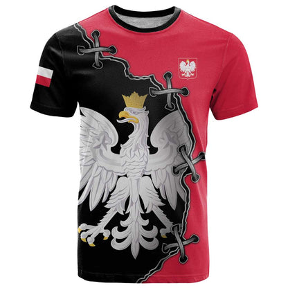 Poland White Eagle T-Shirt Polish National Coat of Arms Design Graphic Tee