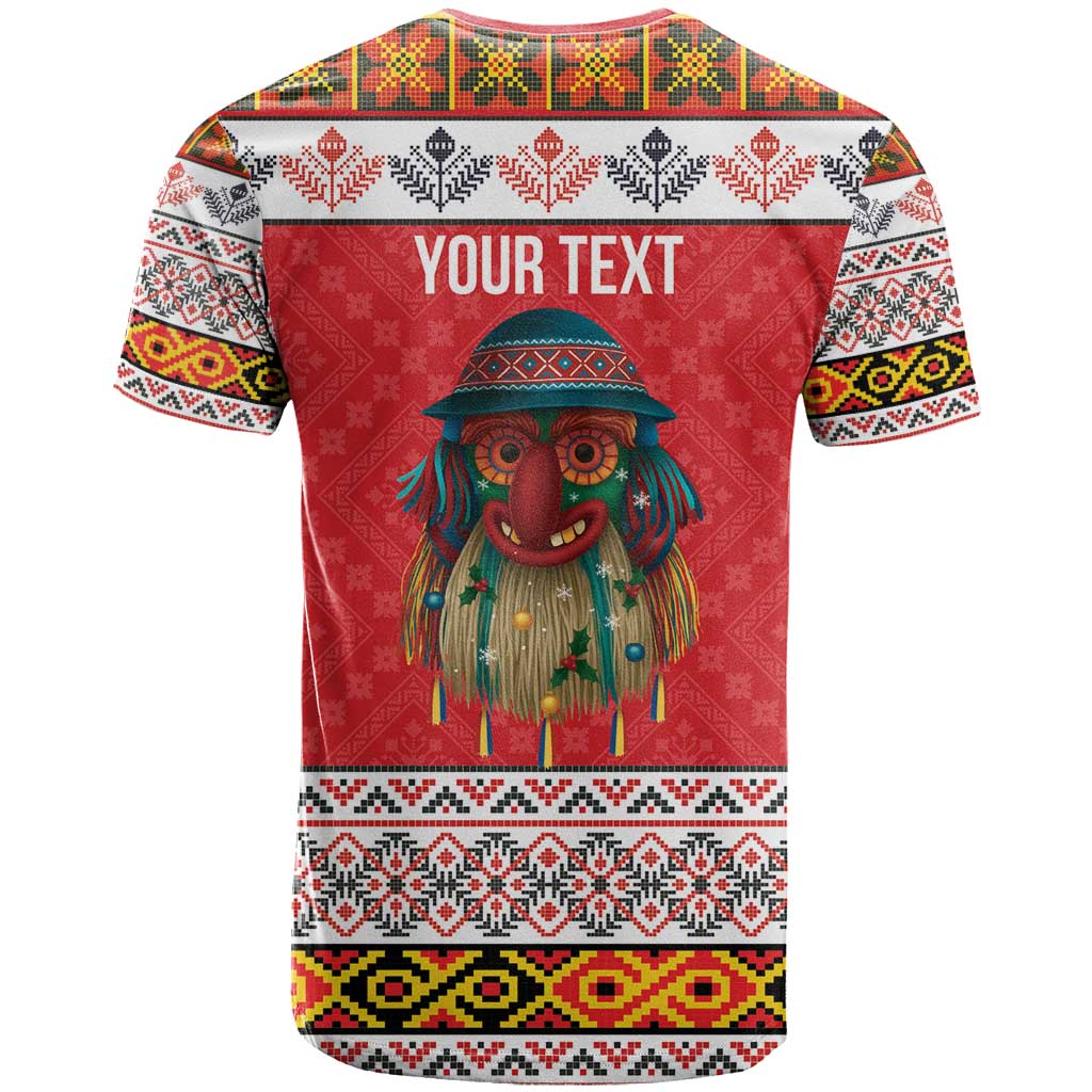 Personalized Romania Christmas T-Shirt Romanian Folk Mask Graphic Tee