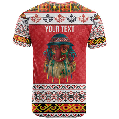 Personalized Romania Christmas T-Shirt Romanian Folk Mask Graphic Tee