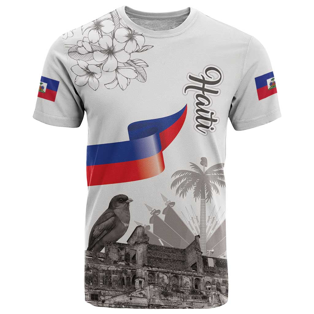 Haiti Citadelle Laferriere T-Shirt Hispaniolan Trogon and Plumeria Graphic Tee