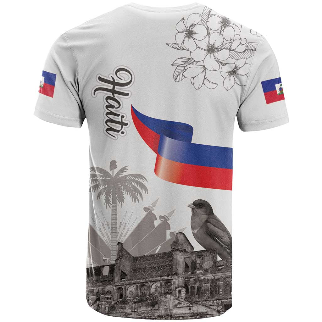 Haiti Citadelle Laferriere T-Shirt Hispaniolan Trogon and Plumeria Graphic Tee
