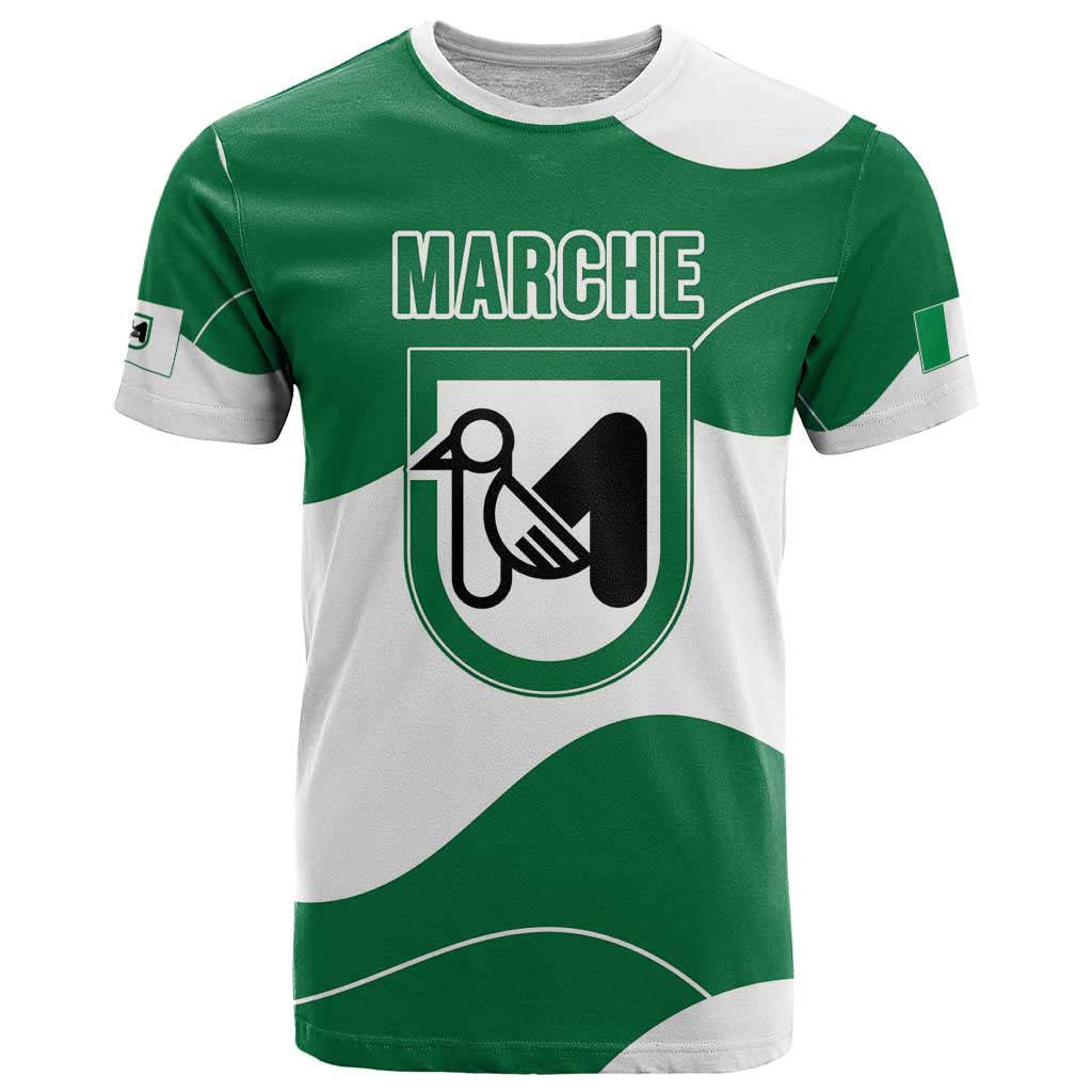 Personalized Italy Marche T-Shirt Flag Style Graphic Tee