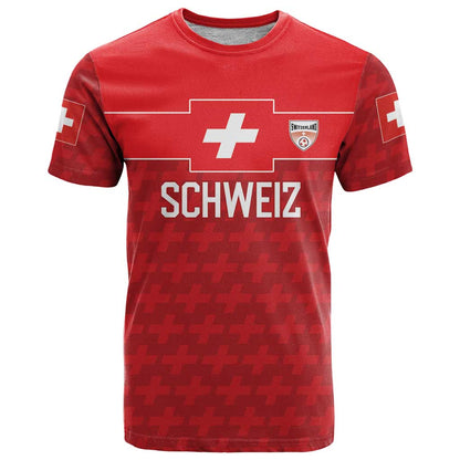 Custom World Football 2026 Switzerland T-Shirt Schweiz Hopp Schwiiz Graphic Tee