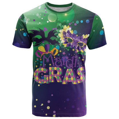Mardi Gras Masquerade Mask T-Shirt NOLA Vibe Graphic Tee