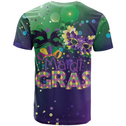 Mardi Gras Masquerade Mask T-Shirt NOLA Vibe Graphic Tee
