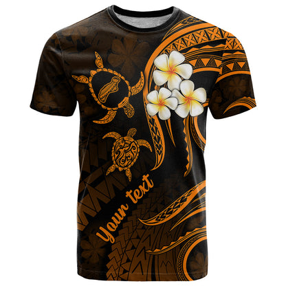 Personalised Niihau Hawaii T-Shirt Polynesian Tattoo and Pacific Plumeria Gold Vibe Graphic Tee