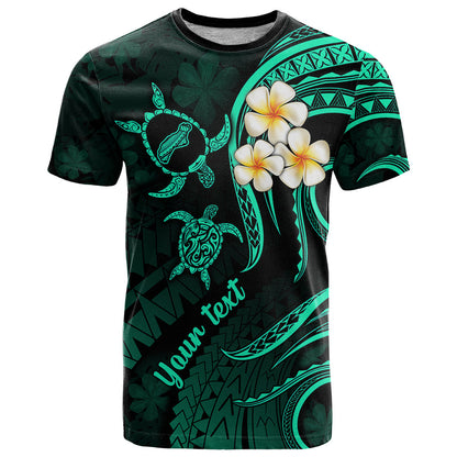 Personalised Niihau Hawaii T-Shirt Polynesian Tattoo and Pacific Plumeria Turquoise Vibe Graphic Tee