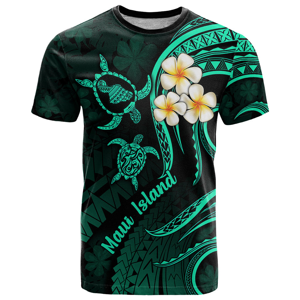 Hawaii T-Shirt Maui Islands Pacific Plumeria Turquoise Vibe Graphic Tee