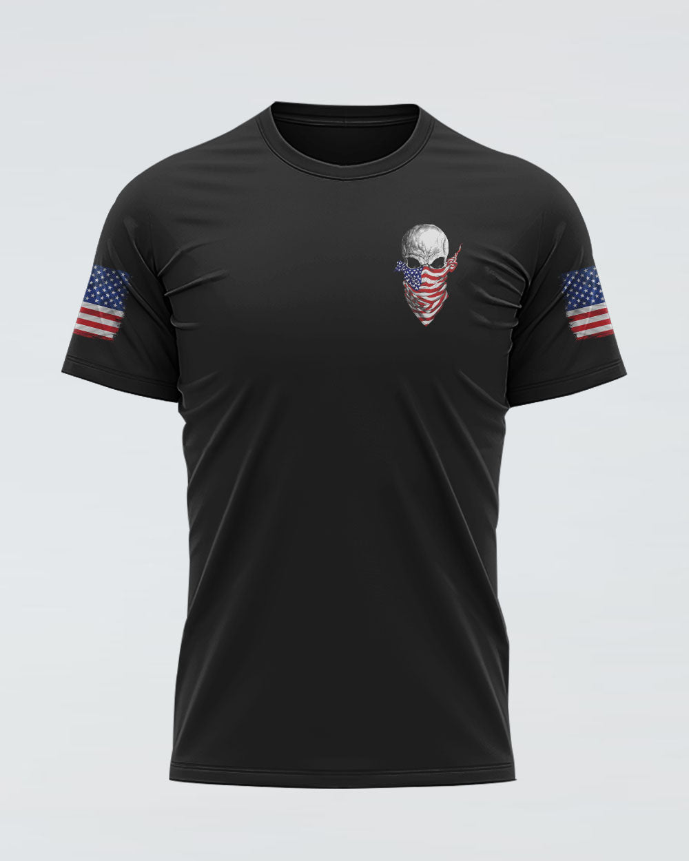 If This Flag Offends You Skull Crack Flag Mens Patriotic T-Shirt Graphic Tee