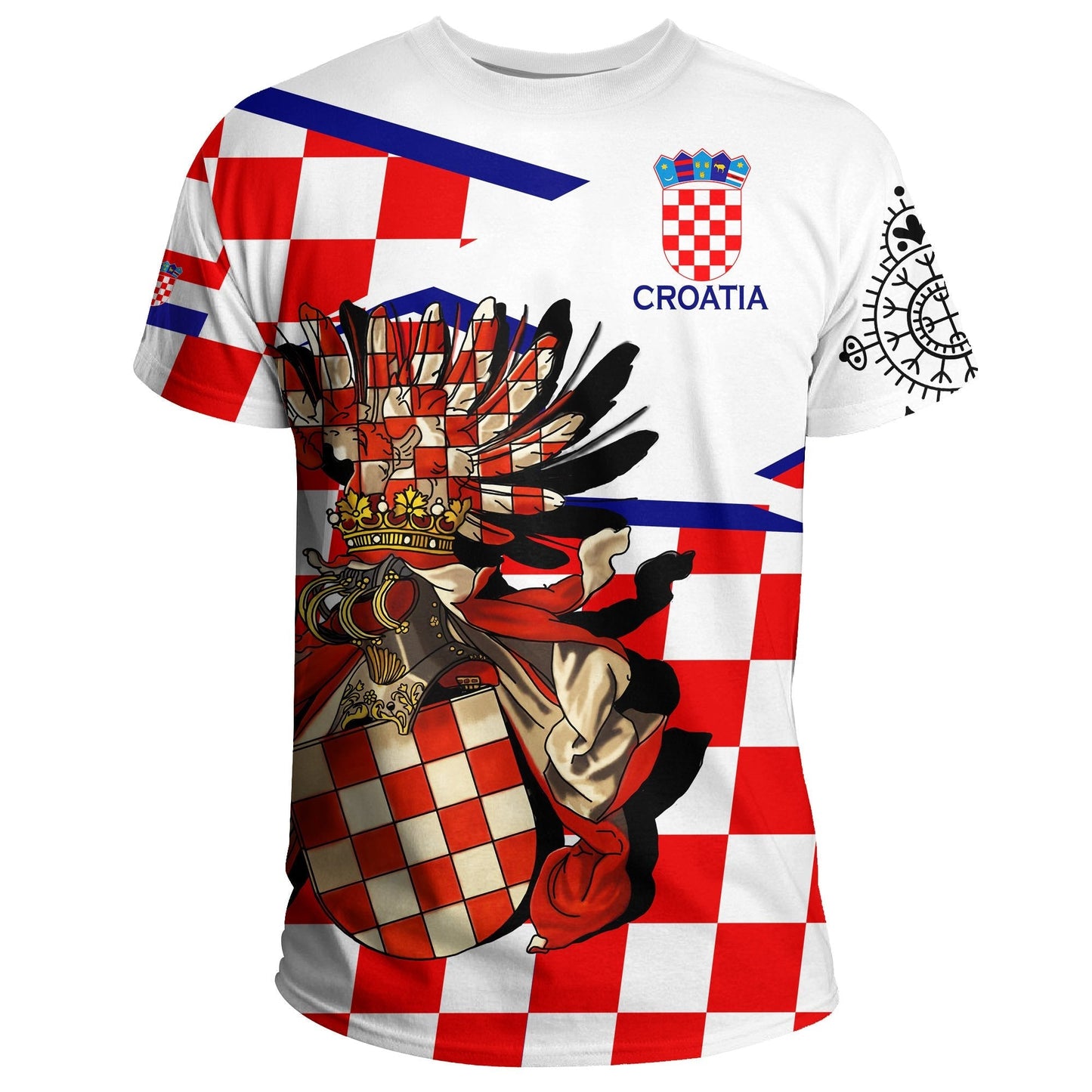 Croatia T-Shirt Croatian Tattoo Graphic Tee
