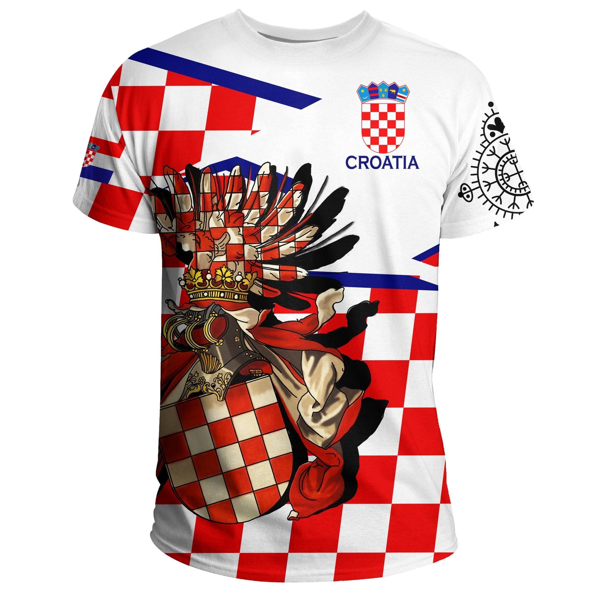 Croatia T-Shirt Croatian Tattoo Graphic Tee