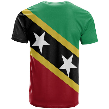 Saint Kitts and Nevis T-Shirt Saint Kitts and Nevis Flag Style Graphic Tee