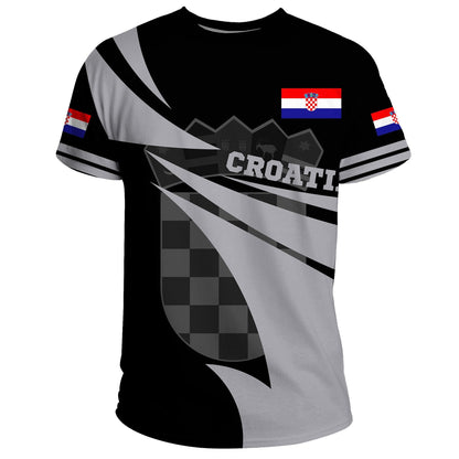 Croatia T-Shirt Flag Jersey Graphic Tee