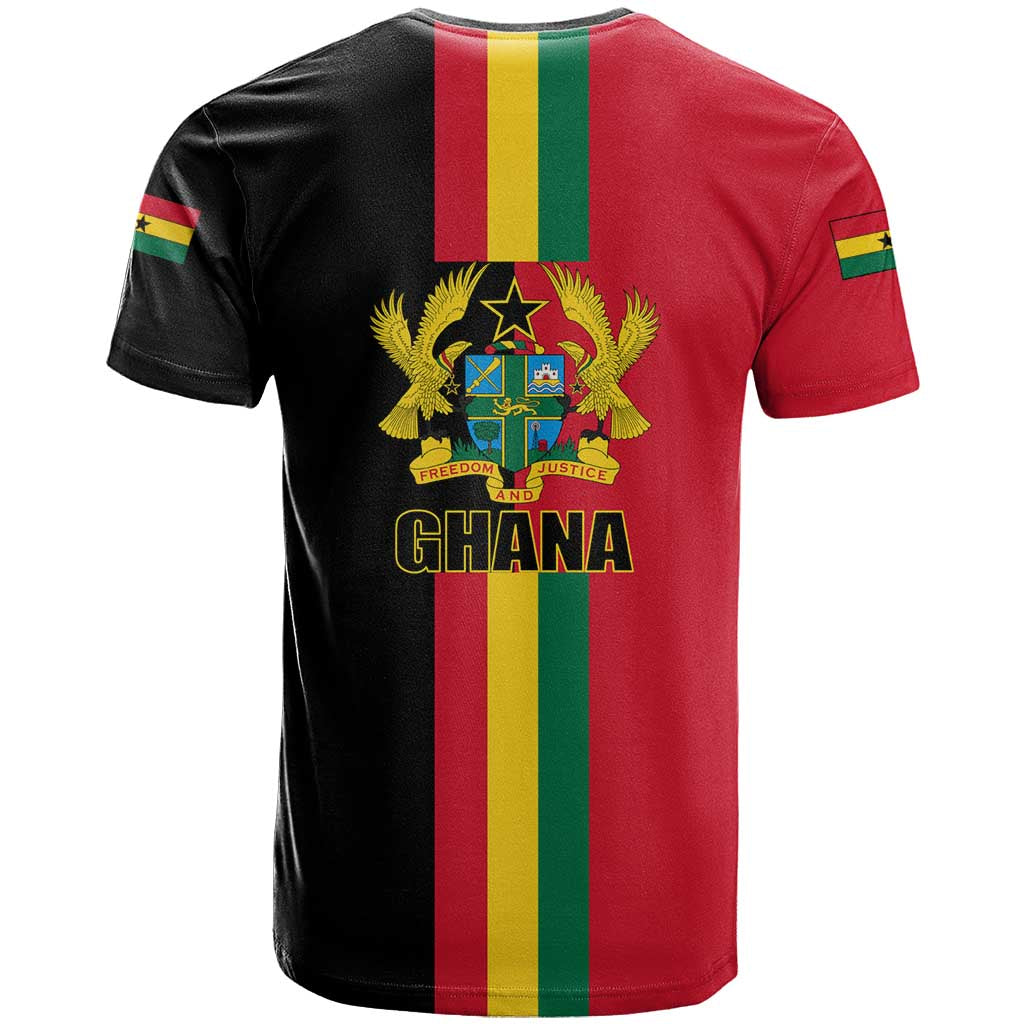 Ghana Flag T-Shirt ver1 Black0 Graphic Tee