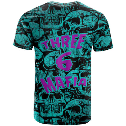 Three 6 Mafia Skull T-Shirt Three 6 Mafia Graphic Tee