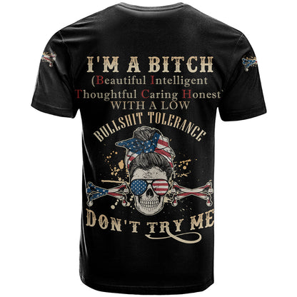 I'm A B Don't Try Me T-Shirt Graphic Tee