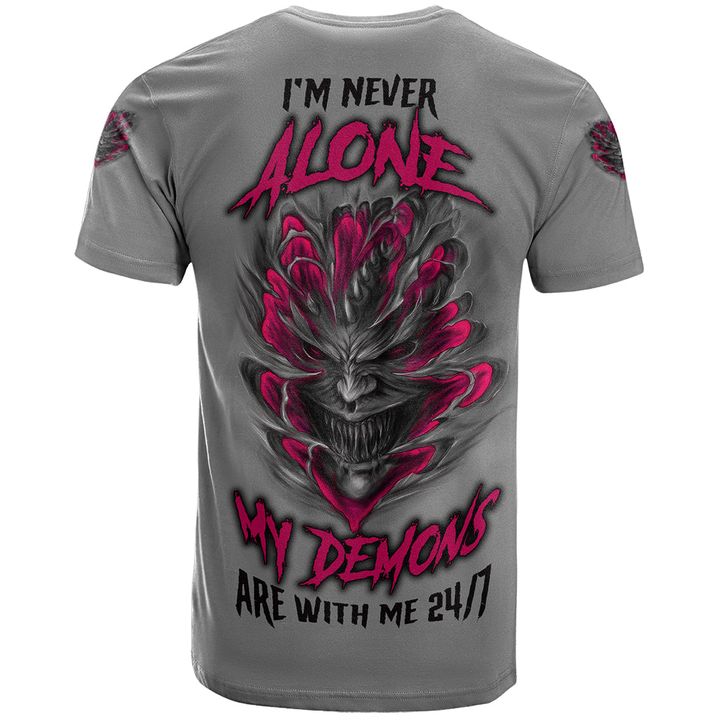 I'm Never Alone Skull Demon T-Shirt Graphic Tee