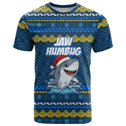 Christmas Jaw Humbug T-Shirt Xmas Holiday Patterns Graphic Tee