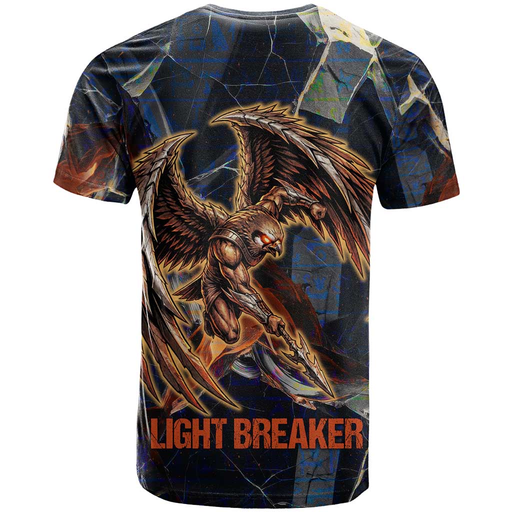 Heru-Ur T-Shirt Flaming Wings and Sword Ancient Egyptian Warrior Graphic Tee