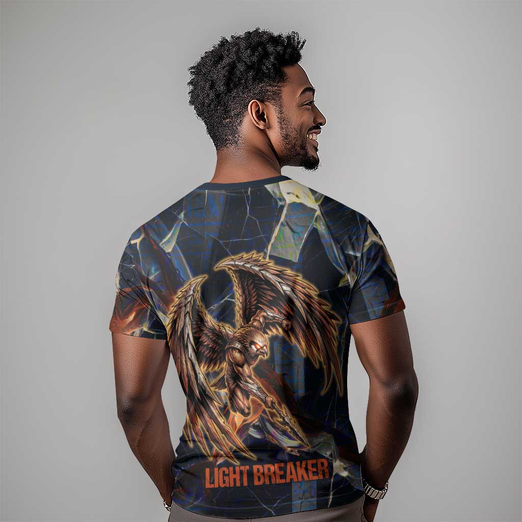 Heru-Ur T-Shirt Flaming Wings and Sword Ancient Egyptian Warrior Graphic Tee