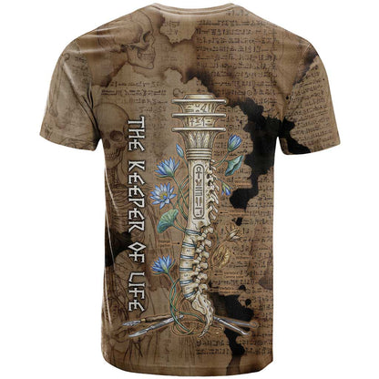 Imhotep Eye of Horus T-Shirt Papyrus Scrolls Ancient Egyptian Medicine Graphic Tee