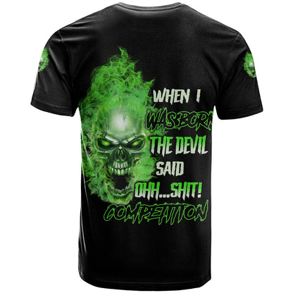 When I Was Born Skull T-Shirt Graphic Tee