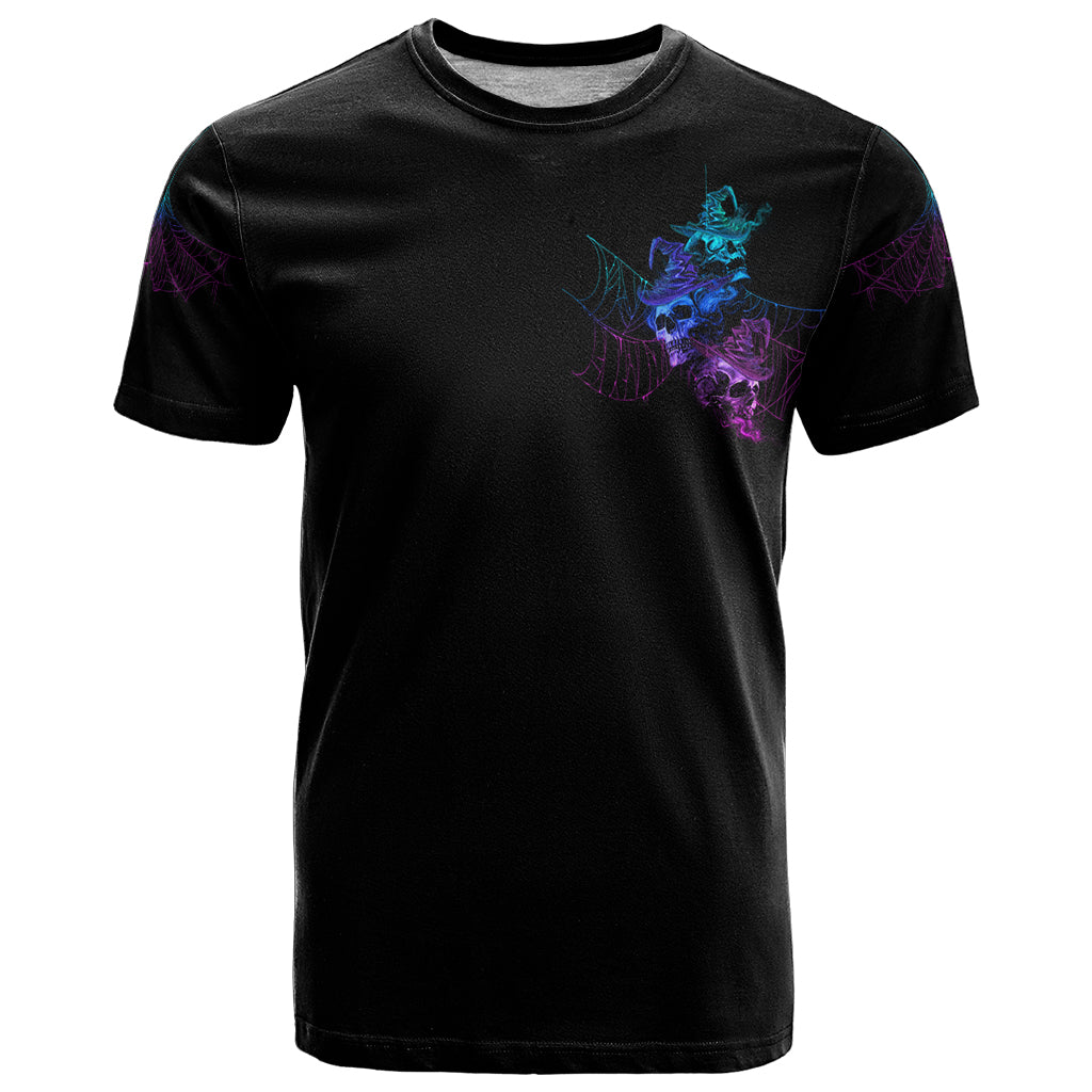 The Good Girl In Me Got Tired Skull Witch Halloween T-Shirt Graphic Tee