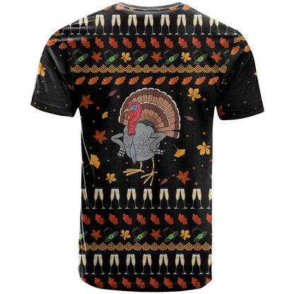 Thanksgiving Christmas Design T-Shirt Xmas Holiday Patterns Graphic Tee