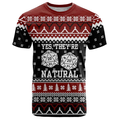 They Are Natural Christmas T-Shirt Xmas Holiday Patterns Graphic Tee