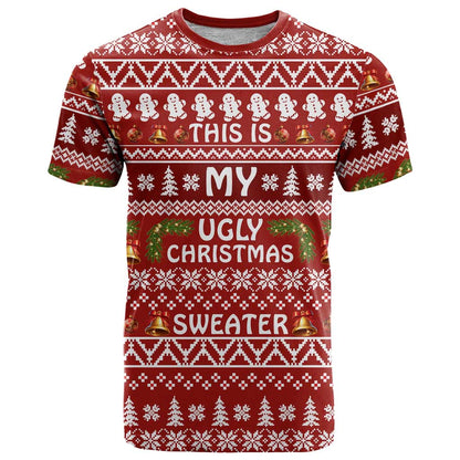 This Is My Christmas T-Shirt Xmas Holiday Patterns Graphic Tee
