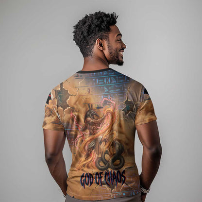 Seth Serpent T-Shirt Sandstorm Egyptian Chaos God in Ancient Desert Tones Graphic Tee
