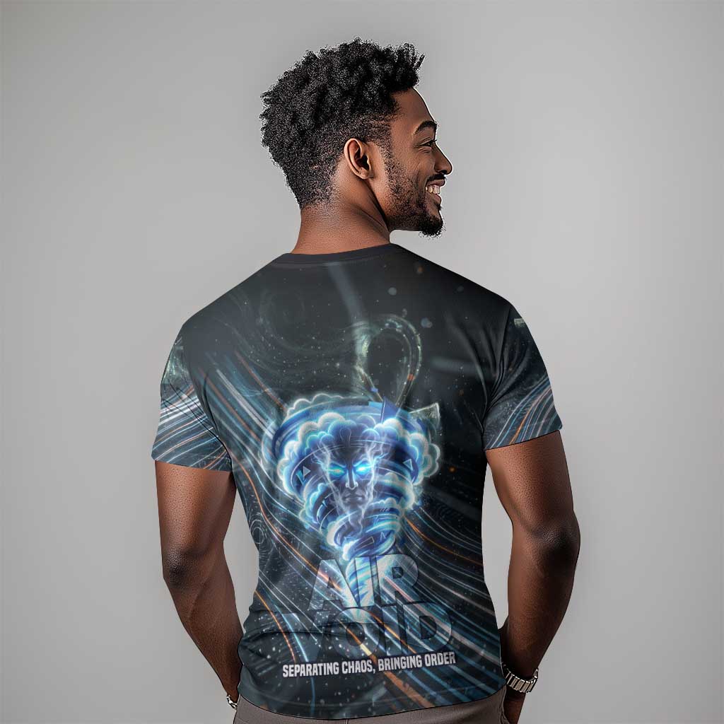 Shu Air Void Egyptian T-Shirt with Storm God and Ankh Ancient Mythology Graphic Tee