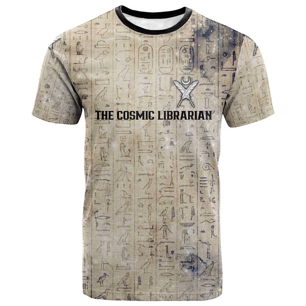 Thoth T-Shirt Ibis Head and Ancient Scroll Egyptian Wisdom Graphic Tee
