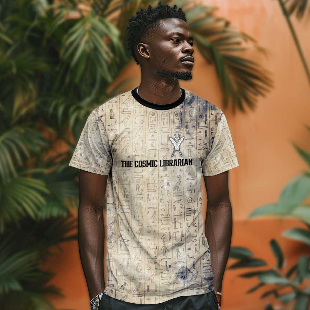 Thoth T-Shirt Ibis Head and Ancient Scroll Egyptian Wisdom Graphic Tee
