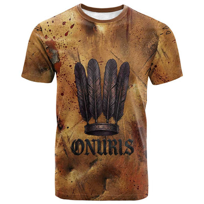 Onuris T-Shirt Egyptian War God Slayer of Enemies Spear Lion Ancient Battle Graphic Tee