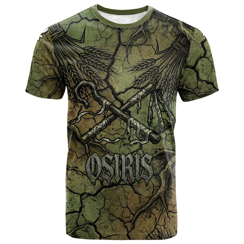 Osiris T-Shirt Lord of Eternity Egyptian God Throne Mummy Staffs Ancient Graphic Tee