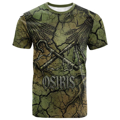 Osiris T-Shirt Lord of Eternity Egyptian God Throne Mummy Staffs Ancient Graphic Tee