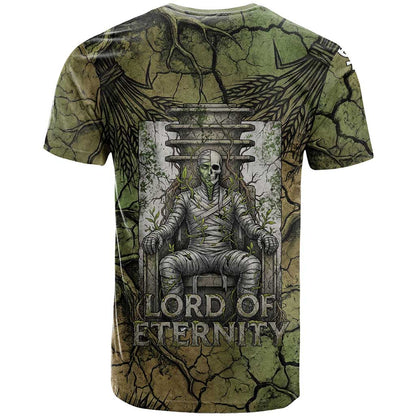 Osiris T-Shirt Lord of Eternity Egyptian God Throne Mummy Staffs Ancient Graphic Tee